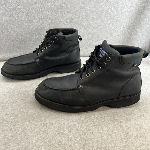 Ralph Lauren Polo Leather Lace Up Ankle Boot - Black -Men size 11 D-Vintage 90s - Picture 5 of 10